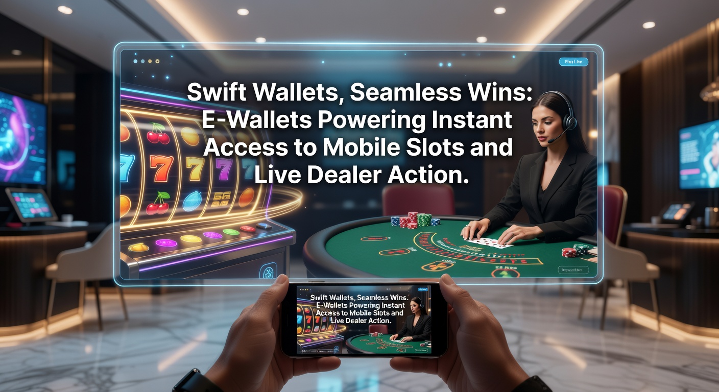 Mobile phone screen showing e-wallet deposit into a vibrant slot game interface, with instant credit reflected