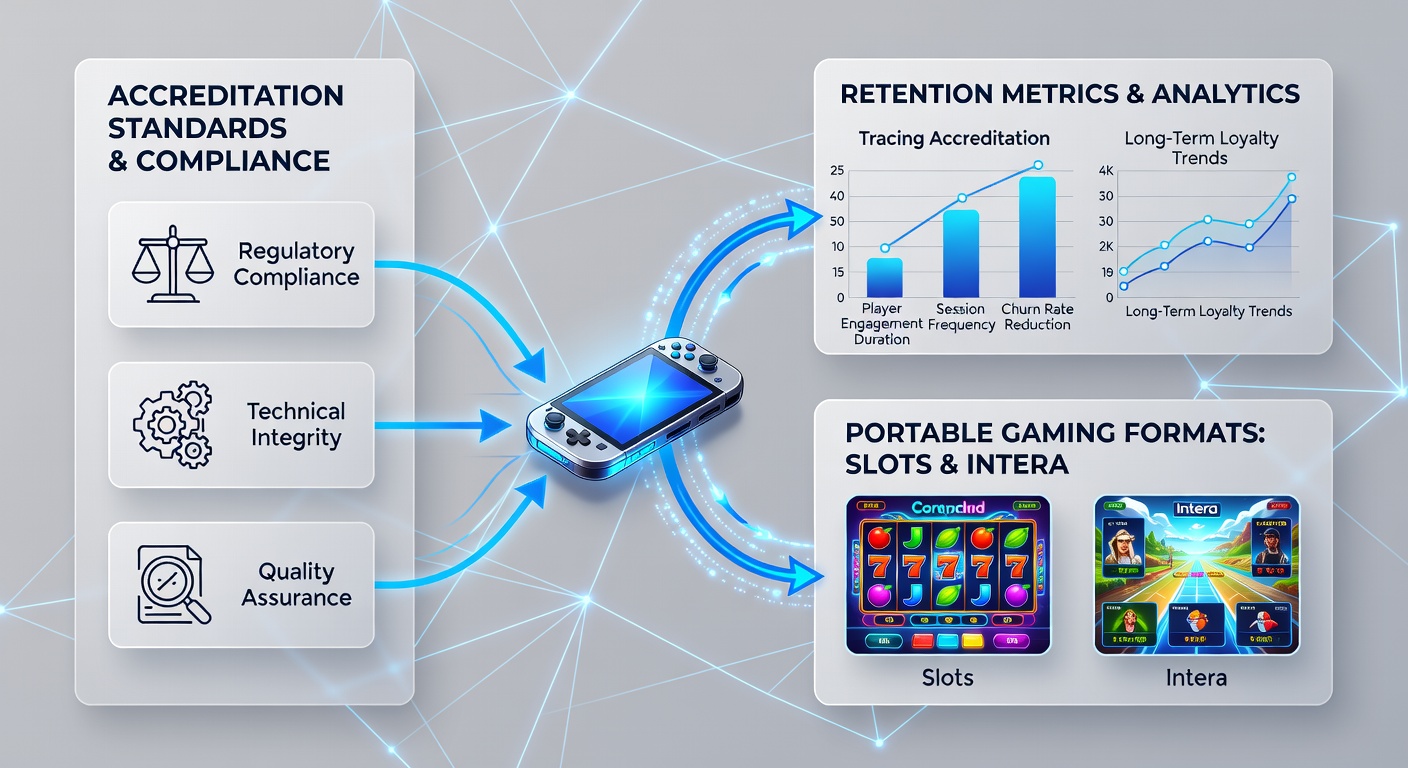 Interactive live dealer table on tablet screen showing accreditation seals and player retention statistics